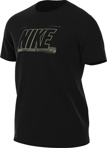 Nike Top Herren Dri-Fit Tee Rlgd Camo GFX, Black, FV8370-010, L