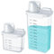 Mucek 2 Stück 2300 ml Luftdichter Waschmittelspender mit Messbecher, Waschmittel Aufbewahrung,Waschpulver Aufbewahrungsbox,Airtight Detergent Dispenser with Measuring Cup