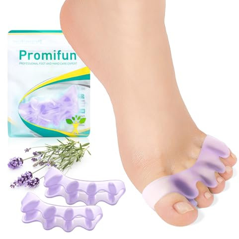 Promifun Zehenspreizer für Damen und Herren, 8 Stück, Zehentrenner für korrekte Zehen, Zehenspreizer mit Lavendelextrakt für Geschenke, Walking, Laufen & Yoga Praxis