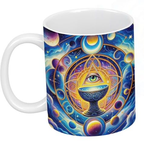 Prezents.com Vesica Piscis Chalice Well Spiritual Artwork On Ceramic Classic Mug
