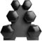 Gallant Weights Dumbbells Set with Stand - Hex Dumbbells Set For Women and Men - Home Gym, Pilates, Fitness Training - 12KG Hand Free Weights Set (1kg, 2kg, 3kg Dumbbell Pair - Black)