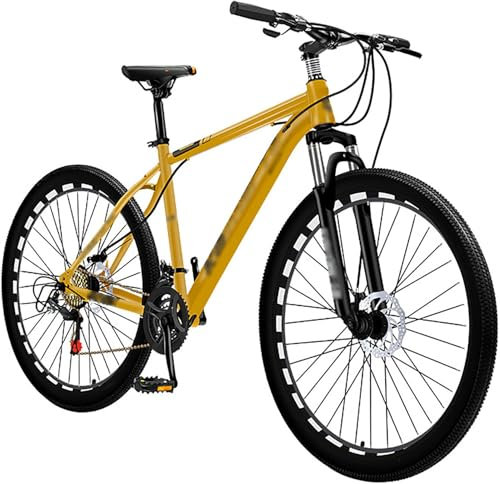 WXHJM Rennrad 29 - Rennfahrrad, 21 Gängen Scheibenbremse Leichtbau-Rennrad, Rahmen aus Kohlenstoffstahl, Citybike Pendlerfahrrad für Männer/Frauen D-29 Inches,21