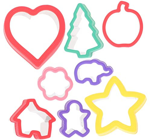 TOPBATHY 32 Piezas Cortadores De Galletas De Navidad Moldes De Cocina De Navidad Cortador De Galletas De De Nieve Cortadores De Galletas Reutilizables Moldes De De Jengibre Abs