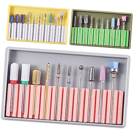 HONMEET 1set Professional Ceramic Nail Grinding for Electric Polishing Machine Manicure Drill Bits for Gel Nails Essential Tools Beginners and Experts