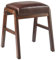PADMA HOUSE 45cm kosmetischer Hocker, Stackable Backless Stool Stuhl, Klavierhocker Klavierbank Gepolsterter Hocker, Fußhocker Fußstütze (PU Kunstleder, Claret)