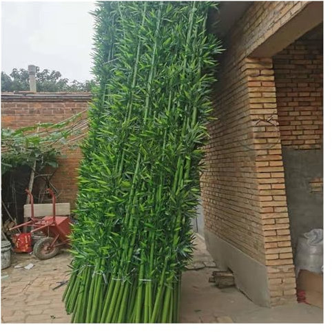 GXXINGIN 3ft 4ft 5ft 6ft 6.5ft 7ft Extra Tall Artificial Bamboo Plants Trees with Bamboo Trunks, Stems and Leaves - Fake Bamboo Silk Faux Tree Garden Fence Privacy Screen DIY Decor Outdoor Indoor(Pac
