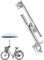 Porte-parapluie pour poussette, porte-parapluie de vélo, Support de parapluie robuste, Pince de support de guidon en métal, support de parapluie réglable pour fauteuils roulants, poussettes, motos