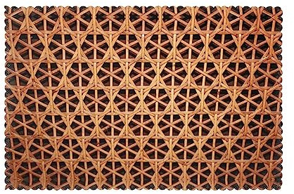 Juego de 6 manteles individuales de mimbre tejido de rejilla resistentes a la Navidad para mesa de comedor, lavables y lavables, 12 x 18 pulgadas