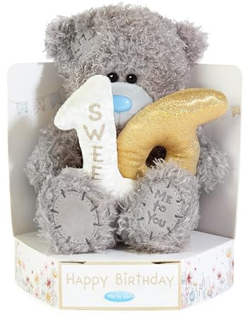 Me To You Tatty Teddy 16th Birthday Plush 15cm-High Bear On Luxury Gift Plinth - Official Collection
