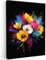 MuchoWow© Impressions sur Toile 60x80 cm Deco Tableau Murale Decoration Salon Peinture Tableaux Chambre Toiles Maison Fleurs - Coloré - Graffiti - Moderne - Bouquet