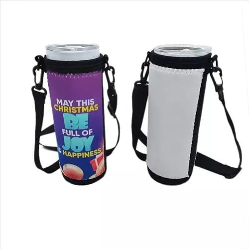 Paquete de 10 bolsas de neopreno para botellas de agua de sublimación, funda de taza de 20 onzas, funda de neopreno con impresión de transferencia de calor, para tazas de diámetro de 60 a 90 mm,