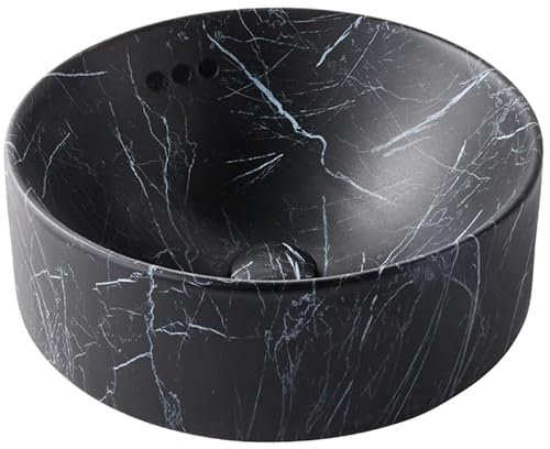 Vasque ronde à poser JACOB DELAFON Vox marbre noir orage + bonde