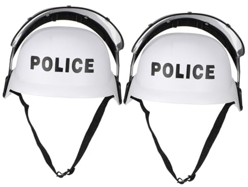 Milisten 2pcs Unisex Police Cosplay Hats Decorative Stage Performance Caps for Parties Halloween and Themed Events Wear Plastic Fit Unique Costume Accessories