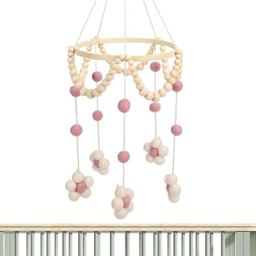 Djowyh Baby Mobile,Baby Bett Mobile | Klingelspiel Mit Glöckchen Dekoration Zum Aufhängen über Babybett Stubenbett Beistellbett Kinderzimmer