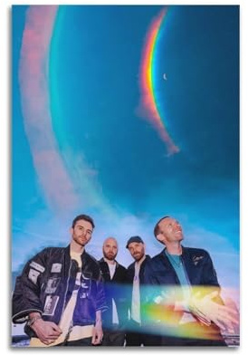WQMP Album-Poster – Coldplay, Fallschirme, Leinwand-Poster, Wandkunst, Dekordruck, Bild Gemälde für Wohnzimmer, Schlafzimmer, Dekoration, 40 x 60 cm