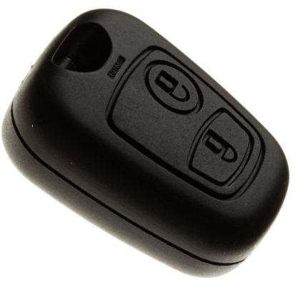 JONGO - Funda de Llave sin Hoja Compatible con Citroën Xsara Picasso, Berlingo, Saxo y Peugeot Partner | con 1x Batería CR2016 | Funda de Llave remota Coche utilitario Mando a Distancia 2 Botones