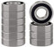 XiKe 6204-2RS Kugellager 20x47x14mm Chromstahl und Vorgeschmiert, 6204RS Rillenkugellager mit Gummi Doppeldichtung, 10er-Packung
