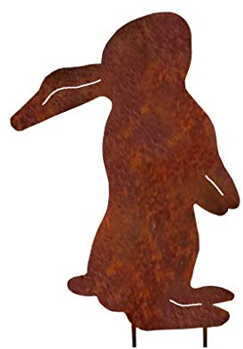 Hase 40cm Metall Rost Gartendeko Edelrost Groß