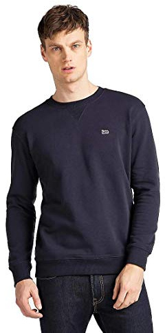 Lee Men's Plain Crew Sweatshirt, Blue (Midnight Navy Ma), XL