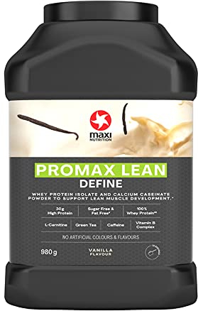 MaxiNutrition - Promax Lean, Vanilla - Whey Protein Powder for Weight Loss and Lean Muscle Development – Sugar and Fat Free, Vegetarian-Friendly, 30g Protein, 128 kcal per Serving, 980g