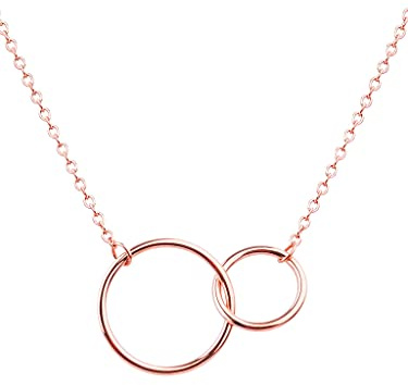 a little something® Halskette Praga | Damen Kette mit 18 Karat Vergoldung (Gold & Roségold) | Inklusive nachhaltiger Geschenkverpackung mit FSC®-Zertifikat