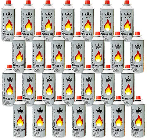 Mianova Gaskartuschen 227g Butan Gas | Bunsenbrenner Campingkocher Kocher Gaskocher Camping Gasheizung Grill Gasbrenner Lötlampe Set 28 Gasflaschen