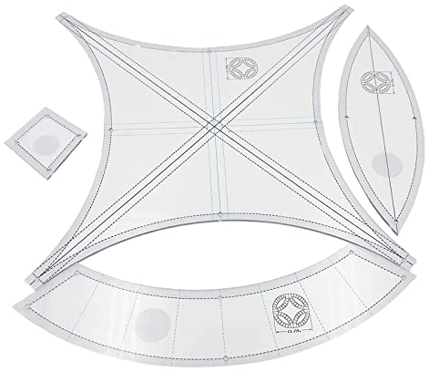 Tubayia 1 Set Acryl Quilten Vorlagen Lineale Schablonen DIY Handwerk für Nähmaschine Patchwork Ring Kissen