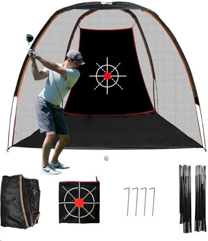Kapler Golf Nets 8x7FT Golf Practice Nets with Target for Driving Hitting in Garden Backyard