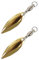 Major Fish Screw Spinner Blade Willow 2 Stück für Gummiköder Willow Gold Wirbel