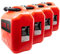 KOVA® 4x Benzinkanister 20L ROT Dieselkanister Reservekanister Kraftstoffkanister 20 Liter Wasserkanister für Benzin Diesel Wasser AdBlue, Auswahl: 5 10 10L ltr 5L 20-Liter-Kanister & Außgießer