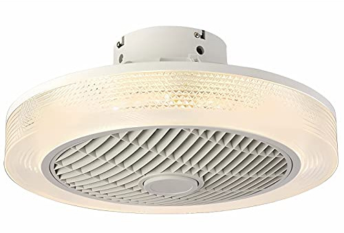 LGDEERCO Modern Low Profile Ceiling Fan Light LED 72W Invisible Cooling and Heating Fan Lamp Heated Ceiling Fan Lamp for Bedroom Living Room and Dining Room Study Kids Room