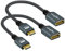 Twozoh Mini HDMI to HDMI Adapter 2 Pack, Mini HDMI Male to HDMI Female Braided Extension Cable Support 3D 4K 1080p Camcorder, Graphics Card, Laptop, Tablet, HDTV, Projector