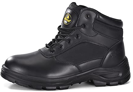 S3Work Scarpe Uomo/Donna Militare, M-8515 Scarpe di sicurezza per Antistatico, Impermeabile, Pelle traspirante, Leggero, Soletta confortevole, Punta d'acciaio, Piastra d'acciaio, Lato cerniera