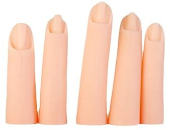 Nagelkunst Übungsfinger, 5 STÜCKE Nagel Maniküre Trainingsfinger Nagel Übungsfinger Modell Tragbare Silikon Fälschungs Übungsfinger Nagelkunst Trainings Display Dekoration für Nagelkunst-Anfänger