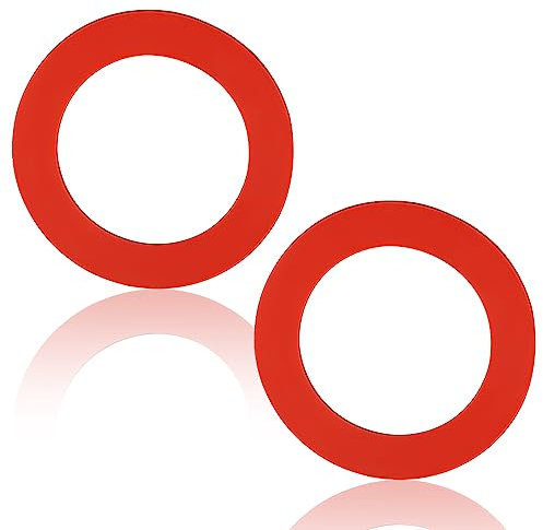 2pcs Flush Valve Seal for Mansfield, Silicone Flush Valve Seal Toilet Tank Gasket Replacement Parts 630-0030 Flush Valve Seal for Mansfield 210 and 211 (Red)