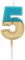 Folat 24225 Kuchen Kerze Retro Ziffer/Zahl 5 Blau Geburtstagskerzen für Geburtstag, Geburtstagsdeko, für Kinder Partys, Hochzeiten, Firmenfeiern, Jubiläen, 5 cm