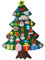 Sonfedo Albero di Natale in feltro, albero di Natale per bambini, fai da te in feltro con ornamenti rimovibili, decorazioni per arazzo di Capodanno, (newA)