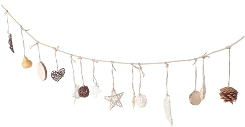 AOKWAWALIY Ornament Mori Geburtstagsanhänger Geburtstag Baumschmuck Tannenzapfen Girlande Dschungel-geburtstagsdekorationen Waldgeburtstagsdekorationen Rustikale Girlande Mexiko Urwald Holz