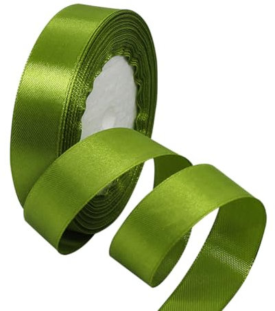 Olivgrün Satinbands 20mm Breit, 22m Armeegrün Schleifenband, Geschenkband für Geschenkverpackungen, Blumensträuße, Nähprojekte, Schleifenherstellung, Geburtstags- und Hochzeitsdekorationen