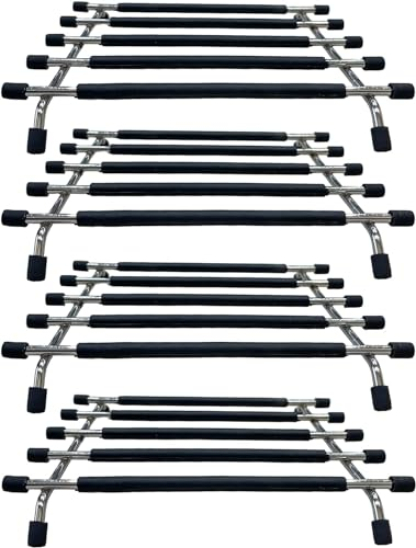 Kitchen Trivet Stand with Anti Slip Base Stainless Steel Trivets for Kitchen Worktops, Hot Pans, Hot Trays & Plates Stand Heatproof Kitchen Accessories Table Mats Placemats (Black (pack of 4))