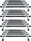 Kitchen Trivet Stand with Anti Slip Base Stainless Steel Trivets for Kitchen Worktops, Hot Pans, Hot Trays & Plates Stand Heatproof Kitchen Accessories Table Mats Placemats (Black (pack of 4))