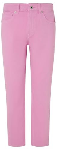 Pepe Jeans Tapered Jeans HW Pl204591, Rosa (College Pink), 32 W/30 L Donna