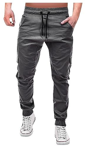 ZHENDEGL Pantalon Cargo Homme Militaire Pantalon Travail Homme Hiver Pantalon Beige Homme Pantalon Cargo Garcon Bouton Pantalon Pantalon Treillis Militaire Pantalon Blanc Fluide Vêtements Homme S-4XL