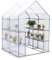 jyibinee Housse de serre inodore 143 x 143 x 195 cm PE imperméable de rechange avec porte d'isolation thermique imperméable pour serres transparentes vertes et blanches
