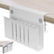 Under Desk Storage Organizer - No Drill Steel Hanging Laptop Holder for Office & Home (White)