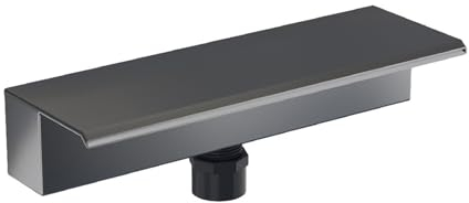 Pool-Brunnen, 304 Edelstahl Fein poliert 32mm Verbinder Pool-Wasserfall aus Edelstahl Einfache Installation Breite obere Öffnung Schwimmbad-Wasservorhang für Garten, Pool (300 mm)