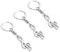 BIRLOZA Musiknote Schlüsselanhänger Music Keychain Music Themed Gifts Music Key Chains Musik Anhänger Schild für Handtasche Firmenbüro Geschenke Zubehör (3 Stück)
