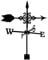 Povxlum Exquisite Ornament für Wetterfahne aus Metall Wetterfahne aus Metall mit Ornament