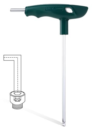 Psyqtsuary 5 Mm Schraubendreher Mit T-Griff Und Seitlicher Klinge, Innensechskantschlüssel-Set Mit T-Griff Metric Sechskantschlüssel Cr-V Heavy Duty Innensechskant Satz Mit Langem Arm
