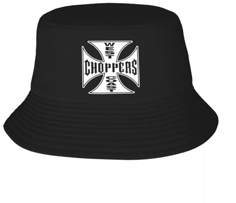 Unisex Custom Unisex West Coast Iron Cross Choppers Bucket Hat Beach Sun Summer Camping Hat